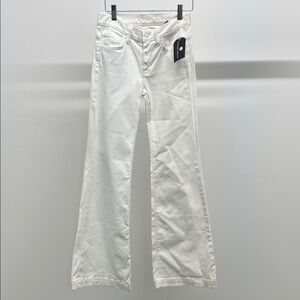 7 For All Mankind Flare White Jeans